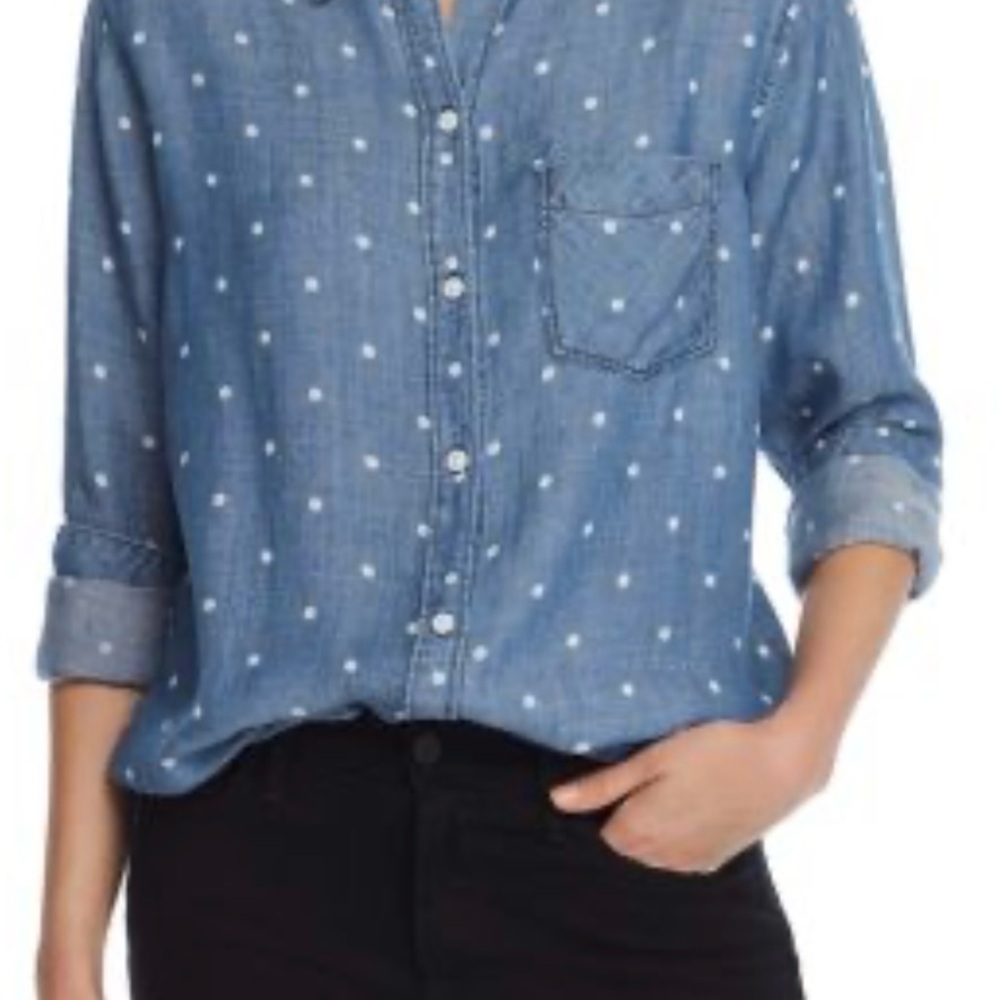 Rails Ingrid Polka Dot Chambray Shirt